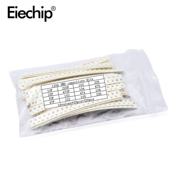 

1206 smd capacitor assorted kit ,16values*20pcs=320pcs 10pf-22uf samples kit ing