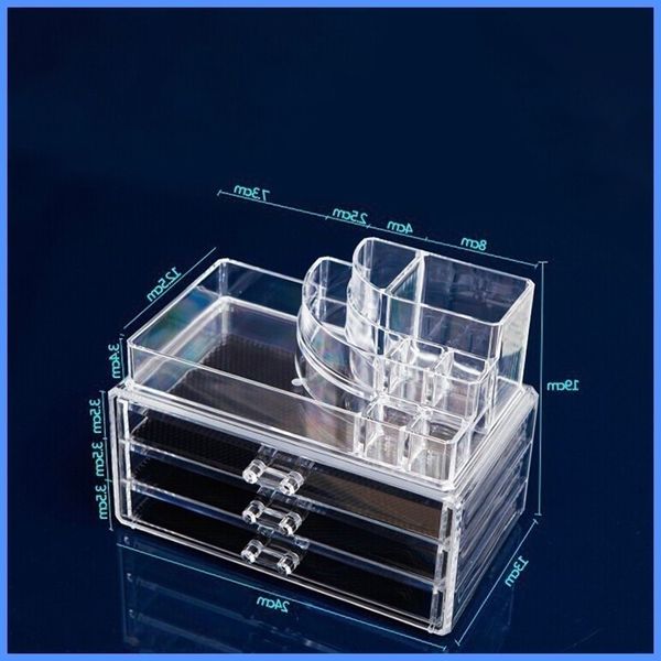 

new shop syu arrivals multi-layer large capacity drawer type transparent cosmetic plastic storage box desk accessories good