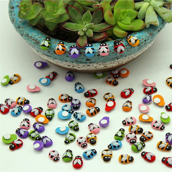 

cartoon mini colourful wood bee fridge sticker decoration diy micro landscape small handicraft t3i0132