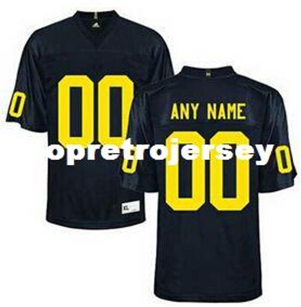 

factory outlet- 2015 new style men personalized michigan wolverines jersey custom ncaa college football jersey blue color, Black;red