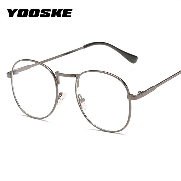 

yooske transparent optical round glasses frame women men retro spectacles frames clear lens eyewear black silver gold eyeglasses