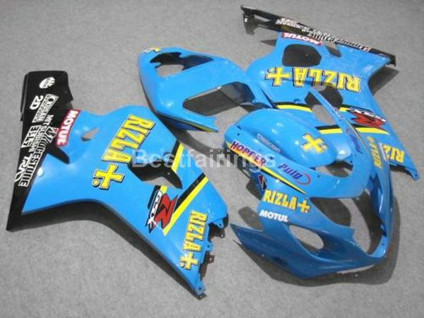 Kit carenatura personalizzato gratuito per SUZUKI GSXR600 GSXR750 2004 2005 blu GSXR 600 750 K4 K5 carene TR45