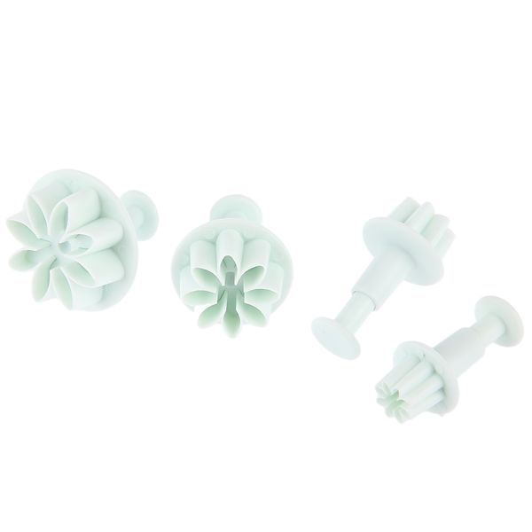 

4pcs sunflower plunger daisy flower cookie cake decorating fondant mold with cute daisy shape cake decoration