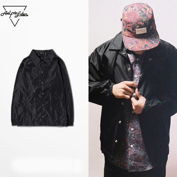 

Solid Fashion Autumn Spring Retro Brand Jackets Coaches Coat Turn Down Collar Bomber Windbreaker Male Jacket New
