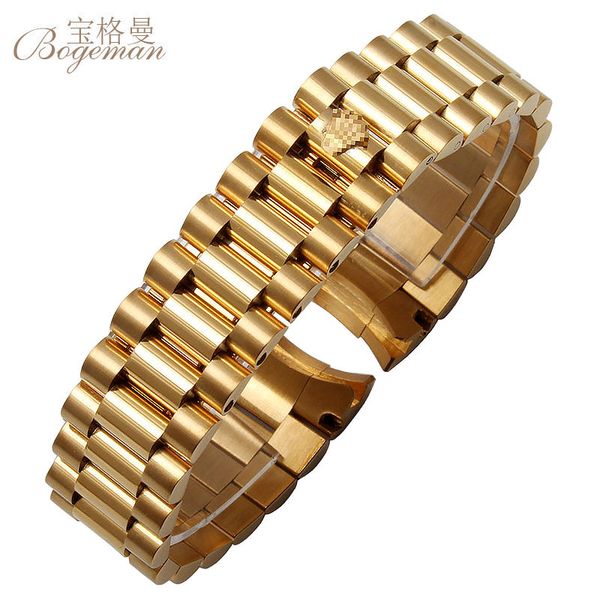 

13/17/20 mm Watch accessories for water ghosts waterproof series with folding buckle men's steel strap watch band.