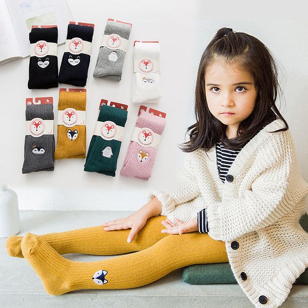 2019 8 Style Baby Girls Braids Jacquard Fox Pantyhose 2018 New Ins Hot Baby Infants Cotton Tights Kids Cute Leggings Stocking 0 8years B From