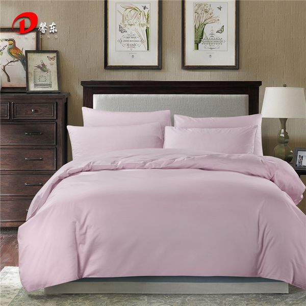 

4pcs purple satin bed cover set luxury egyptian cotton beding set king  size solid bed linen noble duvet cover