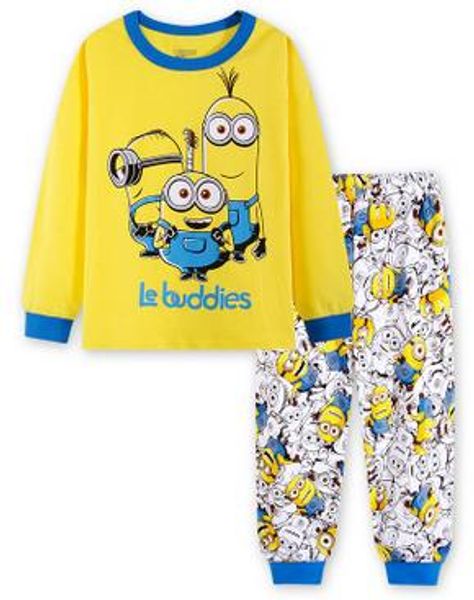 

kids girls pajamas sets boys homewear children cartoon sleepwear home clothing 100% cotton nightwear low price, Blue;red