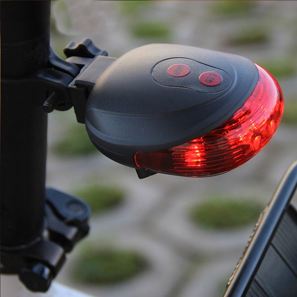 

bike cycling lights bicycle led tail light safety warning light 5 led+ 2 laser night mountain bycicle lamp drop shipping