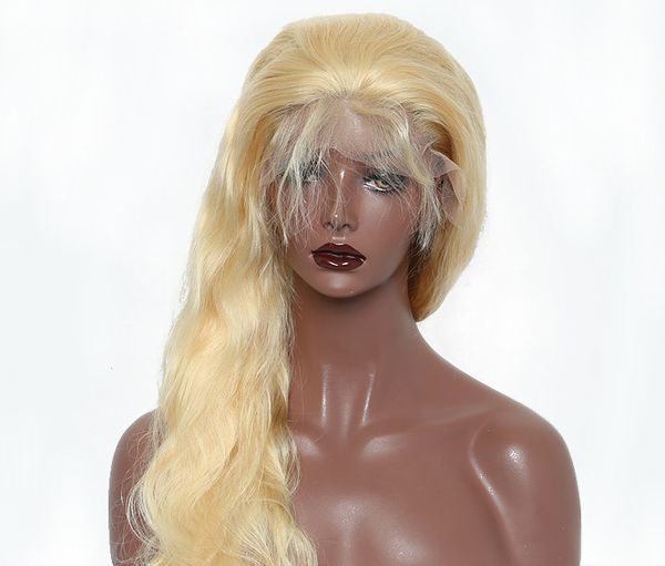 

Body Wave Full Lace Wig 613# Blonde 200% Density for Women with Baby Hair Glueless Brazilian Virgin Human Hair Wigs