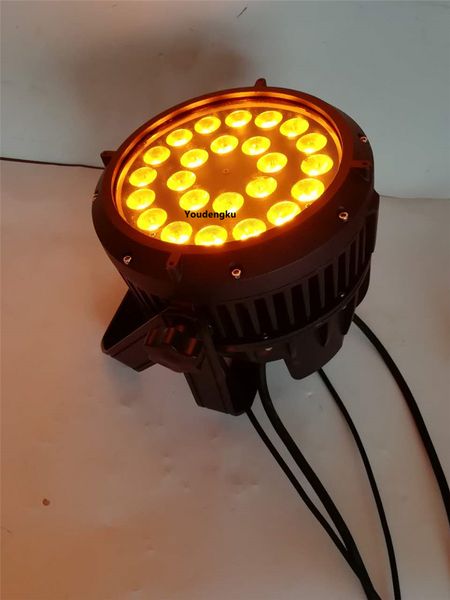 4 Stück LED PAR 24x15 Außenleuchte RGBWA 5in1 PAR 64 LED 15W Outdoor LED PAR 64 Dose