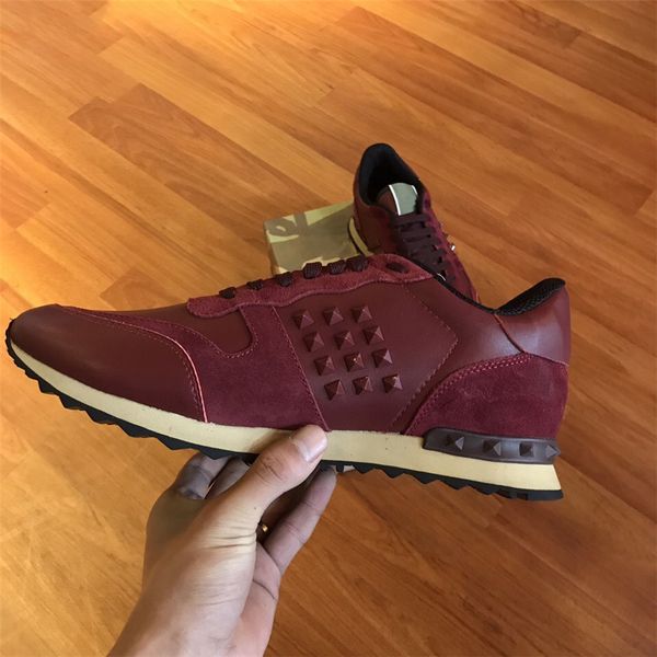 

multicolor camouflage camo rock running sneakers trainer outdoor sneaker canvas rockstud multicolor size us35-44 with box, White;red