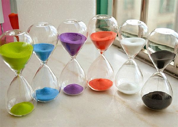 

colorful sand glass hourglass clock timer 15 minutes home desk decor xmas birthday gift