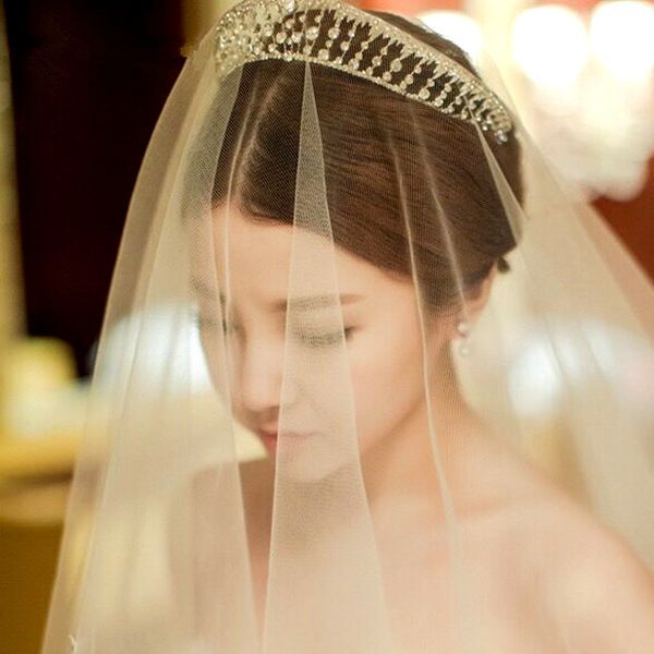 Sliver Vintage Luxury Lady Pageants Crown Bridal Tiara Hair