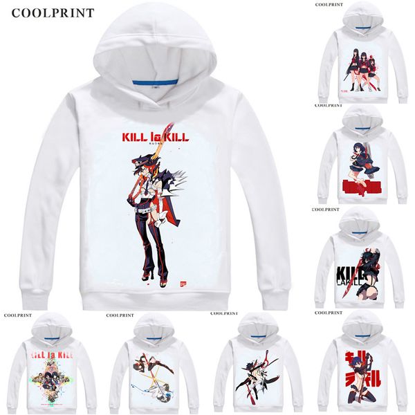 

kill la kill hoodies hooded anime hoodie anime manga kiru ra kiru tshirts matoi ryuuko tachikiri basami senketsu cosplay sweatshirts, Black
