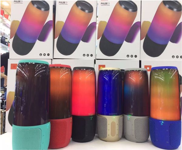 

mini smart bluetooth speaker led portable wireless speaker pulse3 music pulsating 6 color light outdoor sound box subwoofer