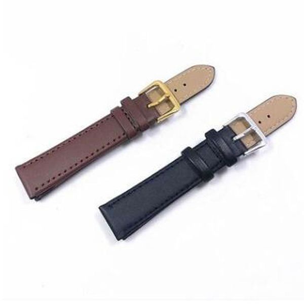 

dobroa new watch black watchbands leather strap watch band 16mm 20mm foldable clasp wristband accessories wristbands, Black;brown