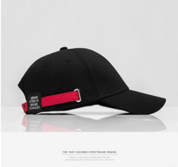 

2018 new men's personality trend street english letter printing ribbon strip of male and female lovers bent cap baseball cap, Blue;gray