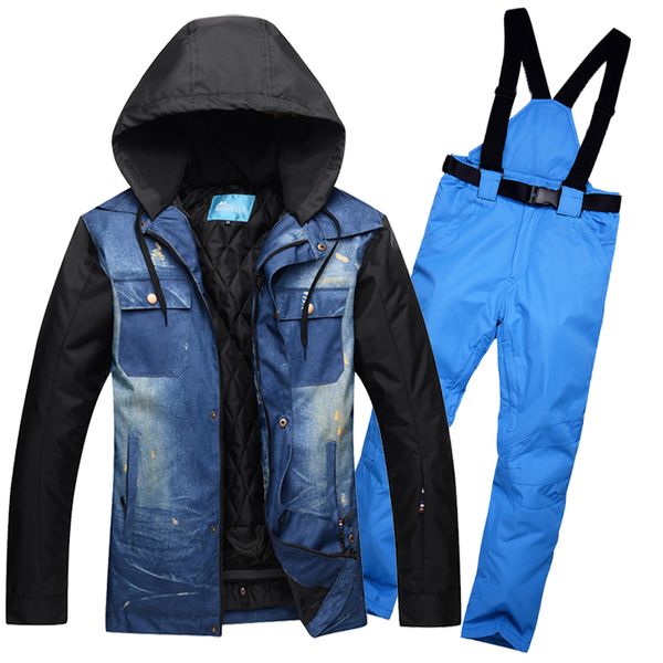 

2018 new ski suit men's suit windbreak waterproof cold proof single double board men's ski suit, pants, big size.2018 new