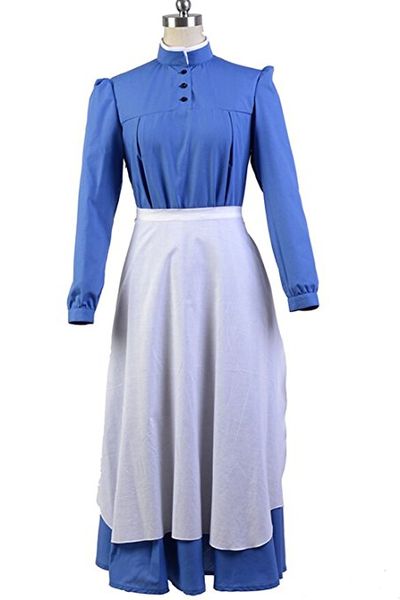 

howl's moving castle sophie cosplay dress costume outfit, Black