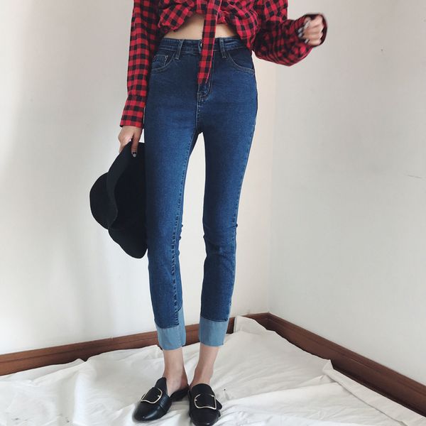 

swyivy woman denim pants ankle length autumn 2018 blue female casual trouser cotton comfortable slim skinny jeans pencil pants