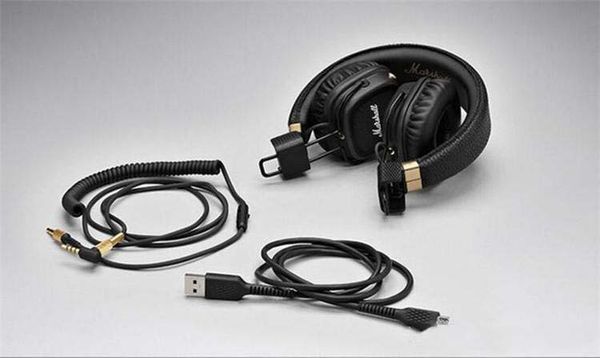 

marshall major ii 2.0 bluetooth wireless headphones dj headphone deep bass noise isolating headset earphone for smart phone epacket free