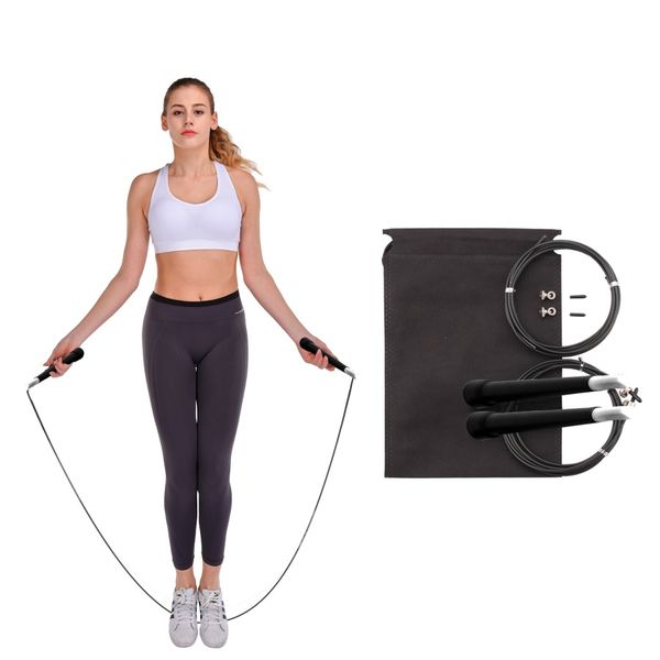 

5pcs steel wire skipping skip adjustable jump rope crossfit fitnesss equimpment exercise workout 3 meters speed rope training