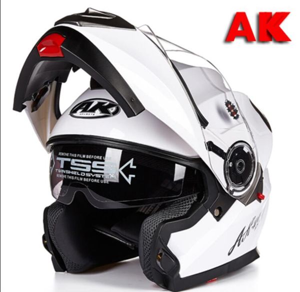 

ak aike four seasons full-cover motorcycle helmet winter racing locomotive full face helmet men's double lens open face