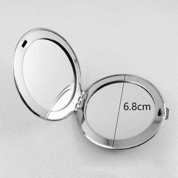 

ufo smooth surface/ mini compact stainless steel metal makeup cosmetic pocket mirror /round portable folding mirror