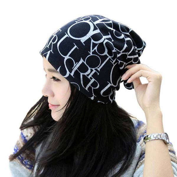 

2018 fashion classic fashion hip-hop english letter multi purpose baggy hat scarf beanie cap hats for women bonnet, Blue;gray