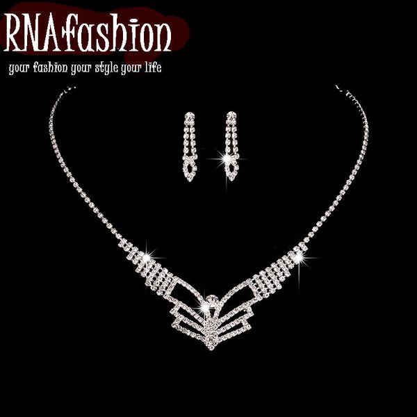 

bridal wedding drop necklace earring set jewelry sets women accessories simple butterfly gift for woman, Silver