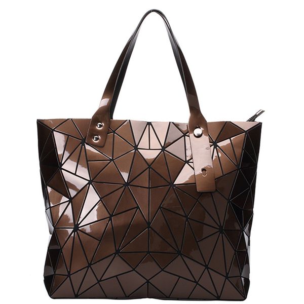 

25pcs women handbag geometric laser handbag women bag luminous lingge tote fashion briefcase shoulder bag bucket bag