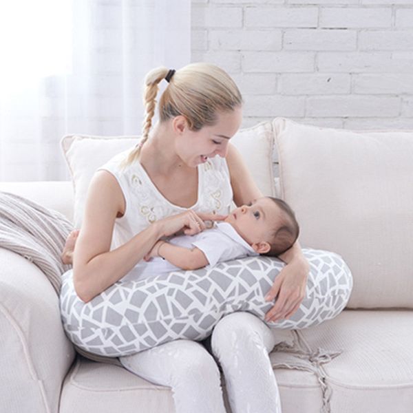 

moon shape pillow baby multifunction nursing pillow adjust infant breastfeeding baby protect mummy waist support cushion