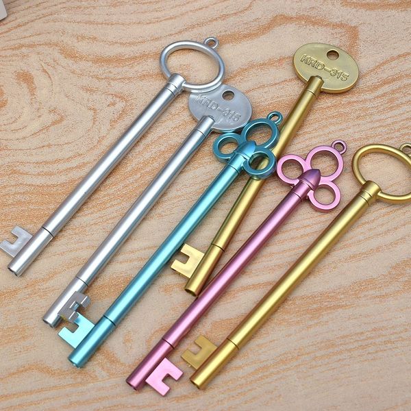 

6pcs/set key shape gel pen refill black ink 0.38mm stationery school supplies