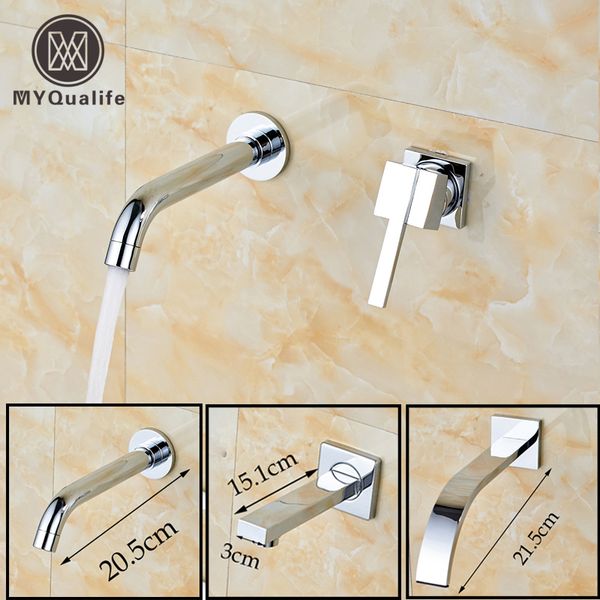2020 Best Quality Brass Chrome Wall Mount Basin Faucet Single