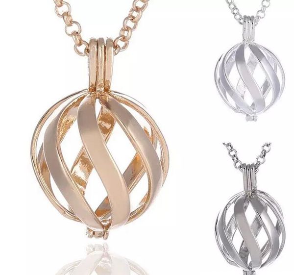 

vocheng caller harmony spiral pattern pendant jewelry angel ball necklaces pregnant necklaces with stainless steel chain 2018 new, Silver