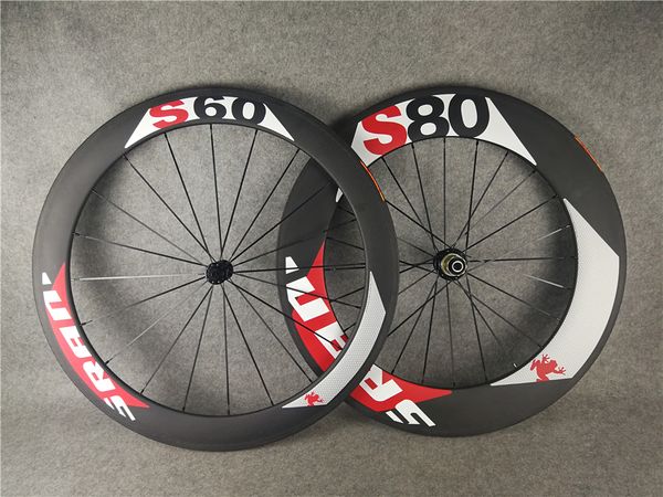 

good qulaity 700c sram s60 s80 60+88mm carbon road bike wheels with 23mm width 6 kinds of hubs ing