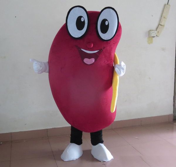 

2018 happy healthy kidney mascot costume for to wear for sale, Red;yellow
