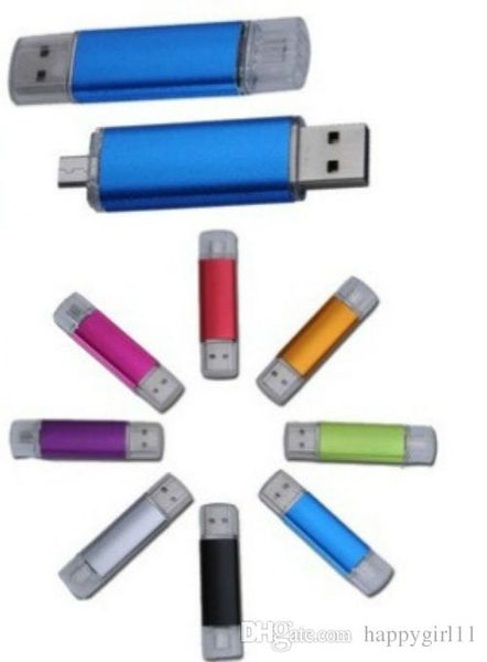 

64g 8 colours smart phone pc usb flash drive pen 32gb 64gb 128gb mini usb otg external storage micro usb memory stick pen drive pendrive 4gb