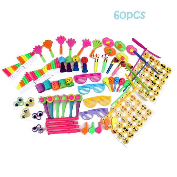

60pcs-3 toys for kids party favors supplies girl boy birthday gift bags pinata fillers school rewards by amy&benton