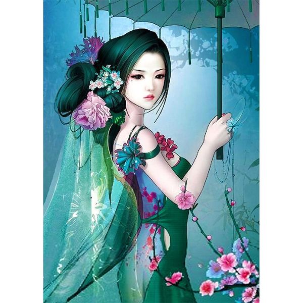 

18arw1051 ретро девушка алмаз живопись home decor diamond diy ремесла 100% смола 5d инструмент дрель живопись вышивки крестом мозаика needle