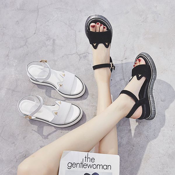 

mature concise summer gladiator leisure women sandals ankle strap women shoes thick soled rome sandals, Black