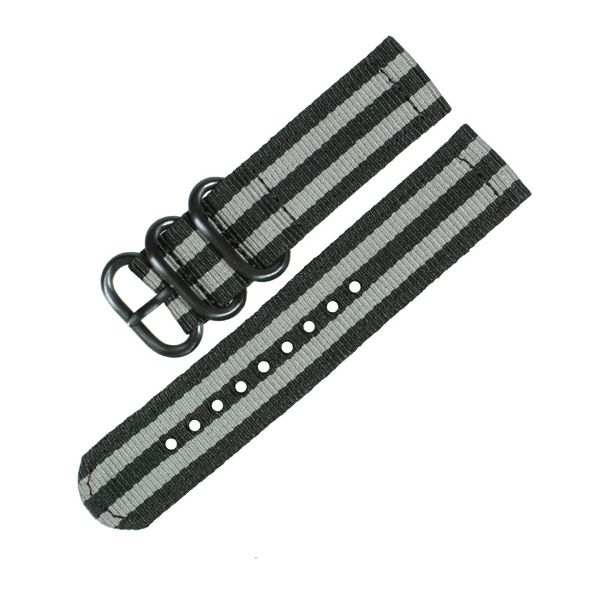 

nylon watch series 20mm, 22mm, 24mm nylon strap three ring frosted buckle strap, Black;brown