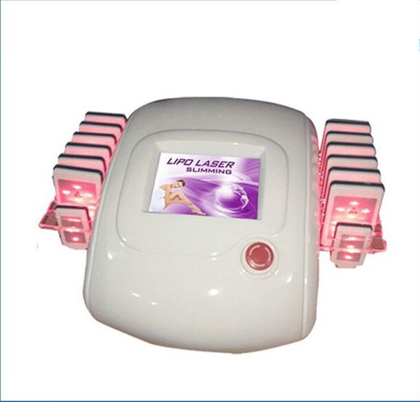 Double Wavelenght 650nm 635nm Diodo Laser Fat Removal Máquina de Lipoaspiração de Equipamento Slim (14 pás)