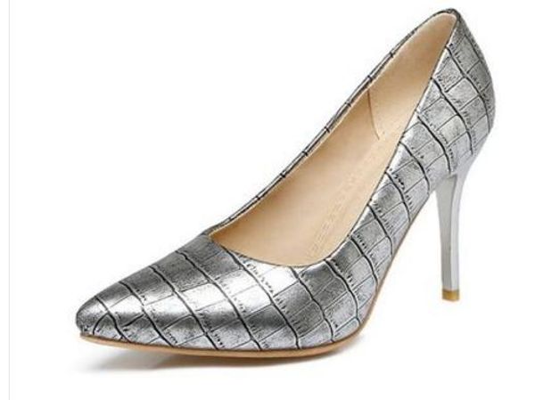 

send new style pointed end high heels shoes big size women single shoes 4448 yards, Black