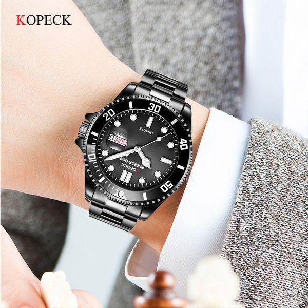 

kopeck cool men wristwatches auto date sport automatic mechanical watch army watches relogio masculino, Slivery;brown