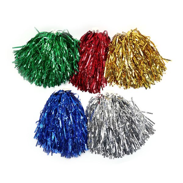Compre 70g Con Doble Anillos Cheer Dance Competition Competition Cheerleading Pom Pom Bola De La Flor Decoración De La Boda Centerpeices Favor De La