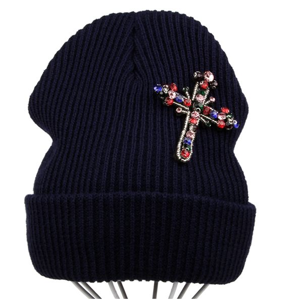 

grros winter hat for women luxury mix cross fashion beanies for ladies beanie bonnets thickened soft acrylic caps bonnet femme