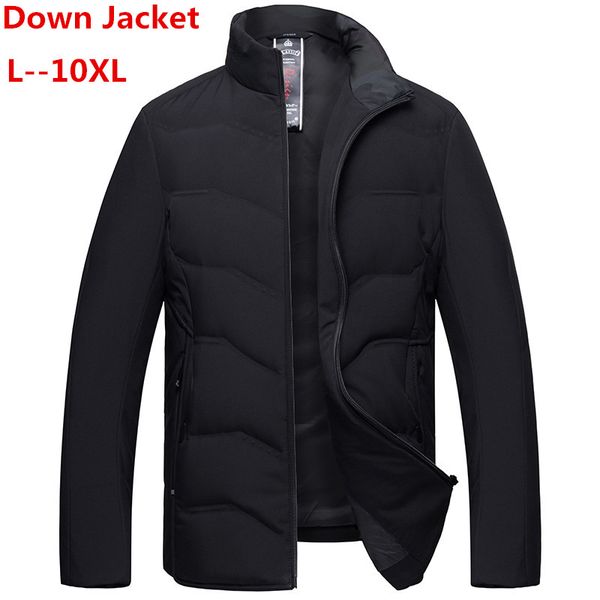 

big size 10xl 8xl 6x reversible down jacket men brand-clothing ultra light packable duck down jacket male ultra thin quality, Black
