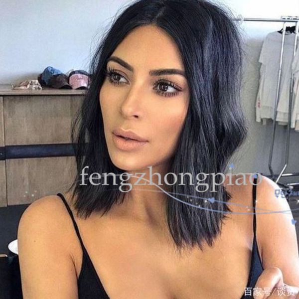 

fzp women short bob natural wave wigs synthetic hair black full hair for black women sale
